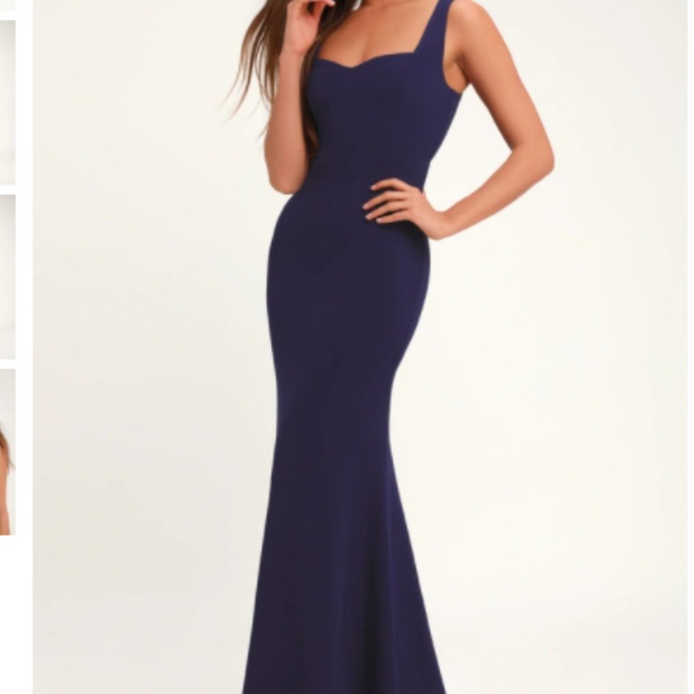 Lulu's Sweetest Thing Navy Blue Maxi Dress